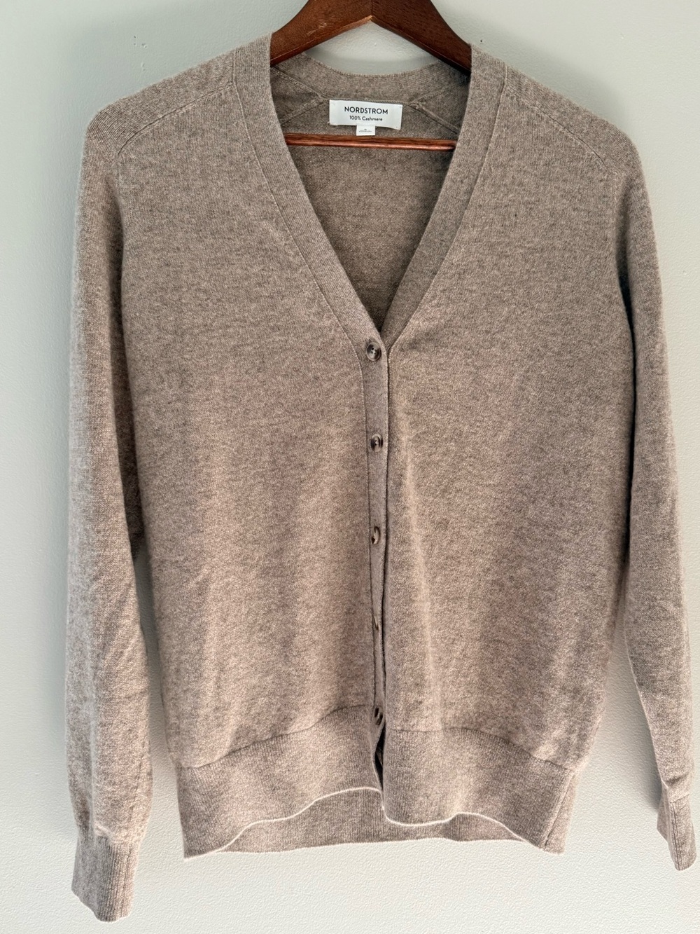 Nordstrom Beige Cashmere Sweater Small